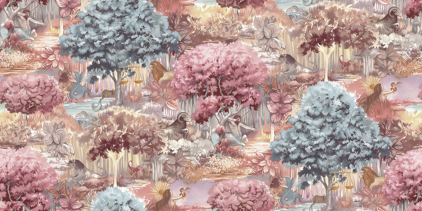 Orlena Keepsake Celestial Wallpaper — Rose
