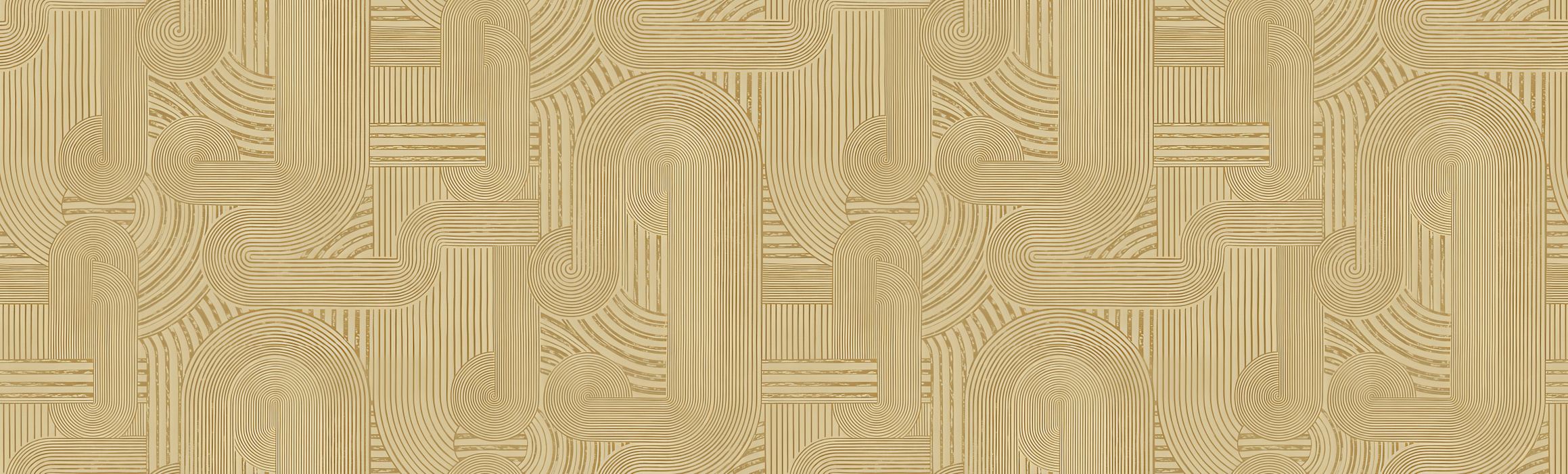 Orlena Whim Botanical Wallpaper — Antique Gold