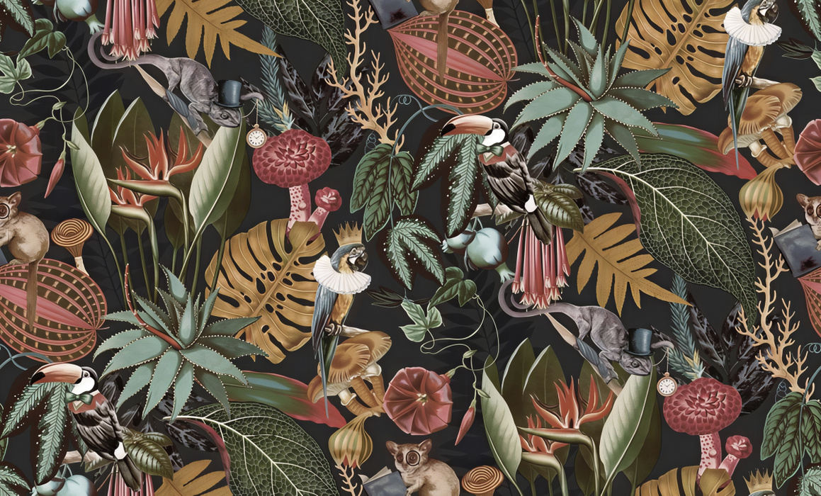 Orlena Folio Tropical Wallpaper — Midnight Garden
