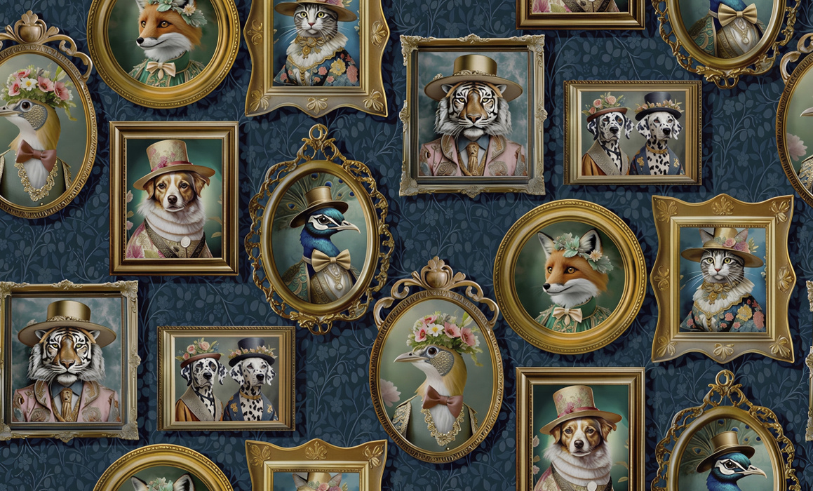 Orlena Prelude Illustrative Wallpaper — Midnight Blue