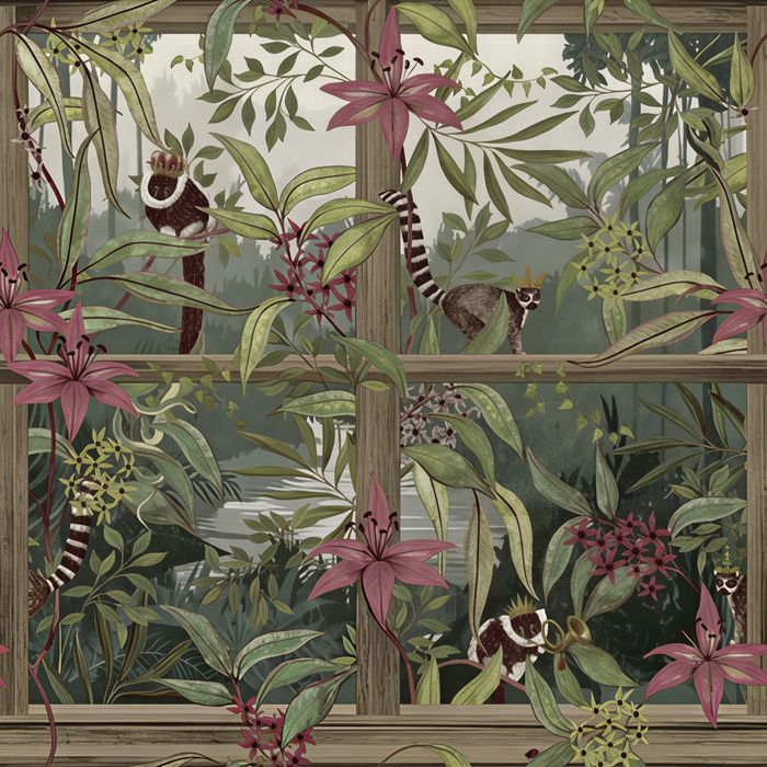 Orlena Enclave Tropical Wallpaper — Soft Sage