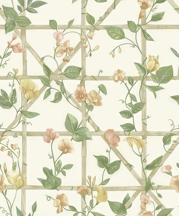 Peverly Reverie Floral Wallpaper — Ivory