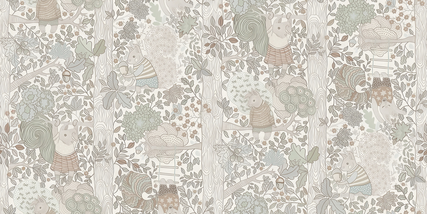 Peverly Passage Floral Wallpaper — Silver Gray
