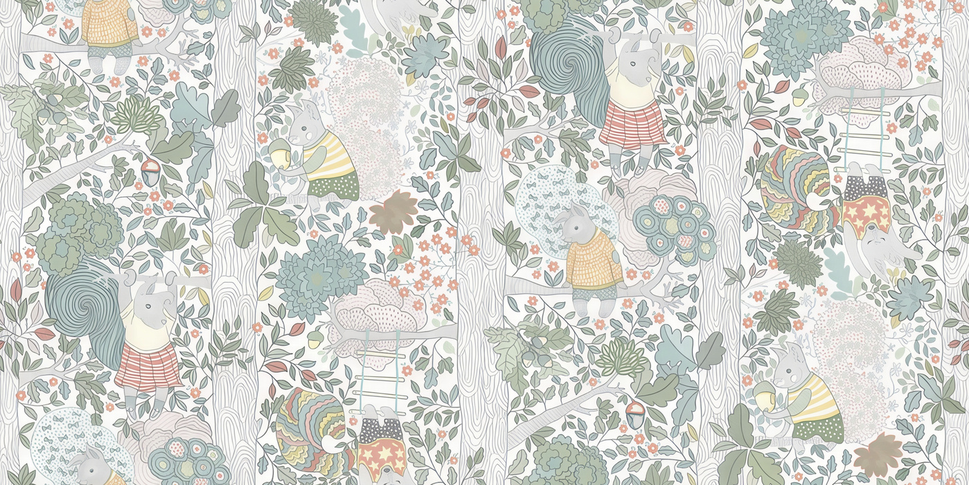 Peverly Passage Floral Wallpaper — Slate Blue