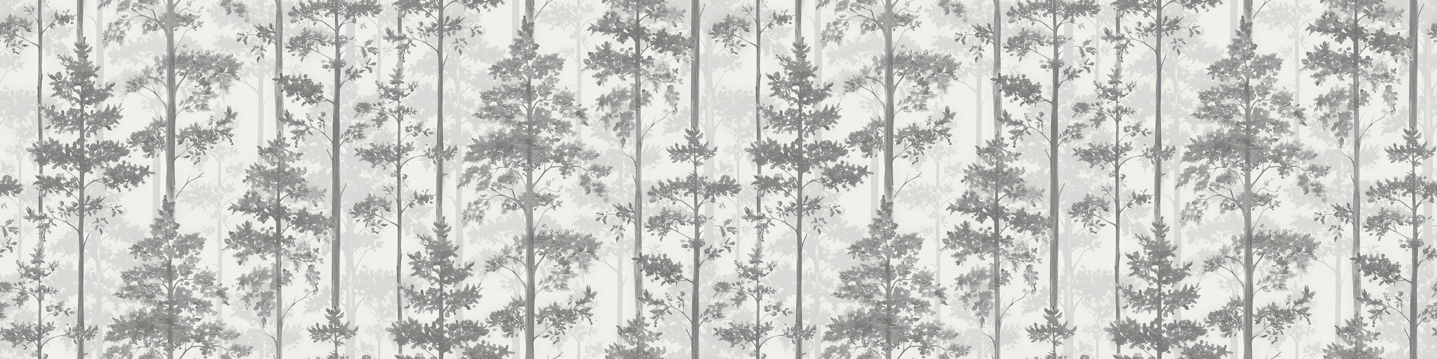 Peverly Vista Woodland Wallpaper — Charcoal