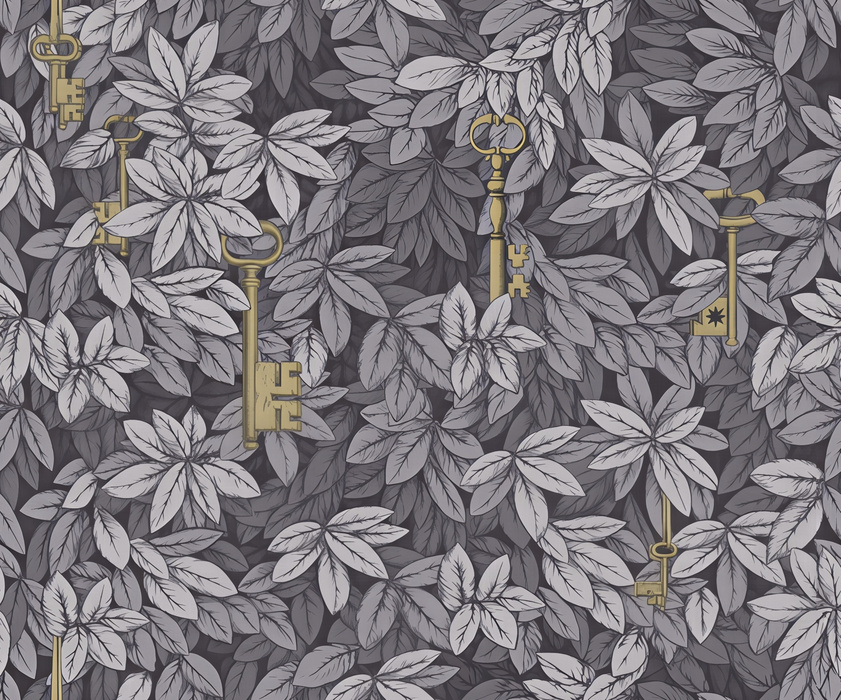 Peverly Serenade Botanical Wallpaper — Deep Plum