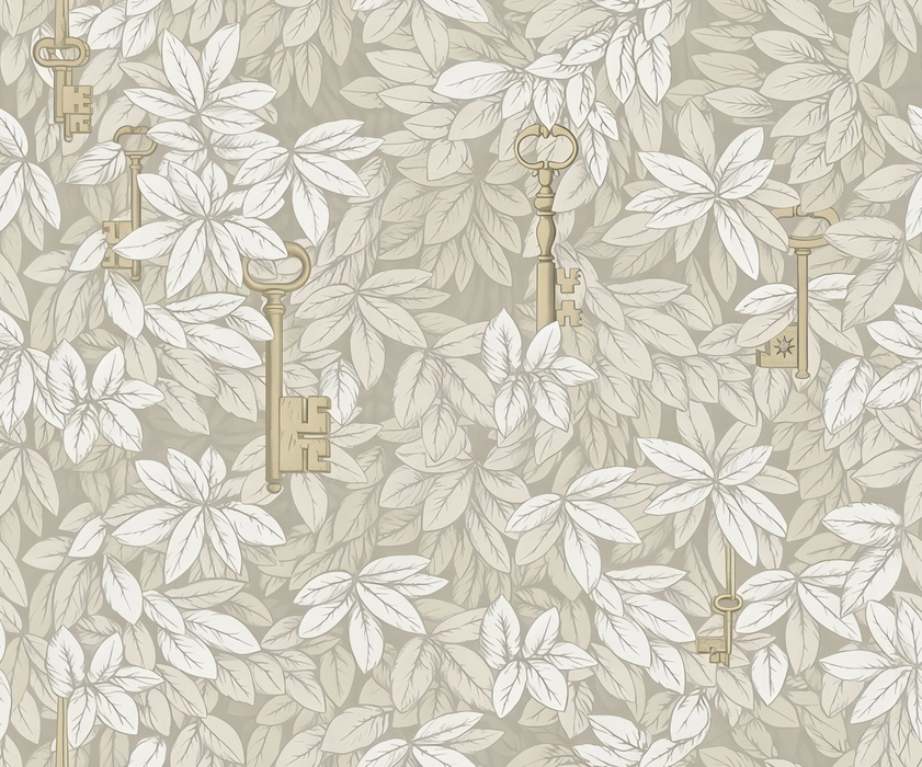 Peverly Serenade Botanical Wallpaper — Warm Ivory