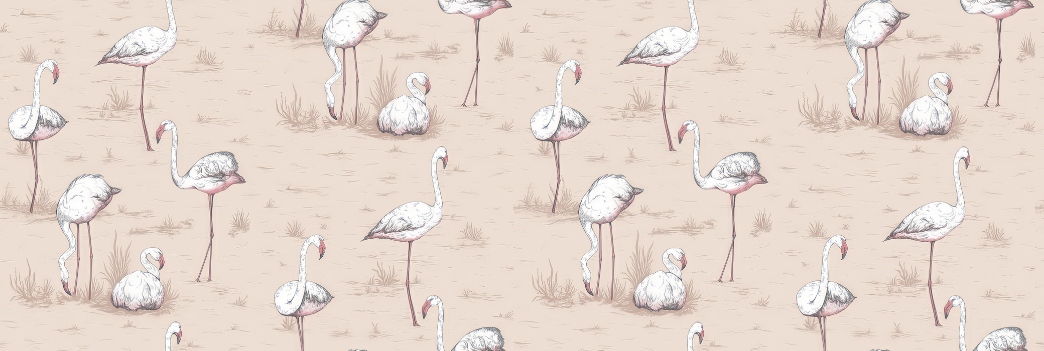 Peverly Solace Bird Wallpaper — Warm Taupe