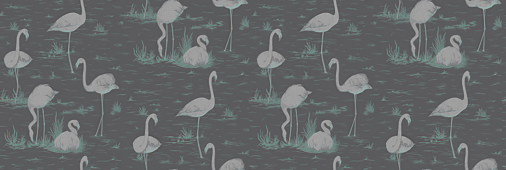 Peverly Solace Bird Wallpaper — Charcoal