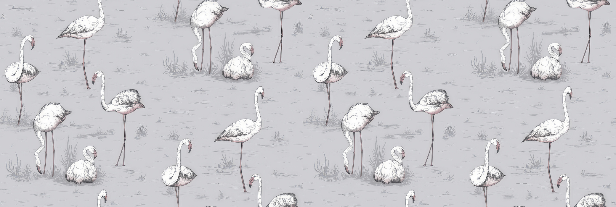 Peverly Solace Bird Wallpaper — Silver Gray