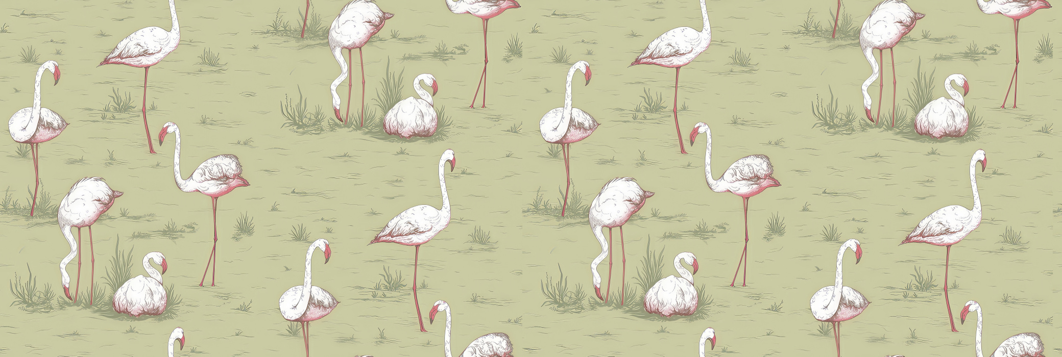 Peverly Solace Bird Wallpaper — Olive