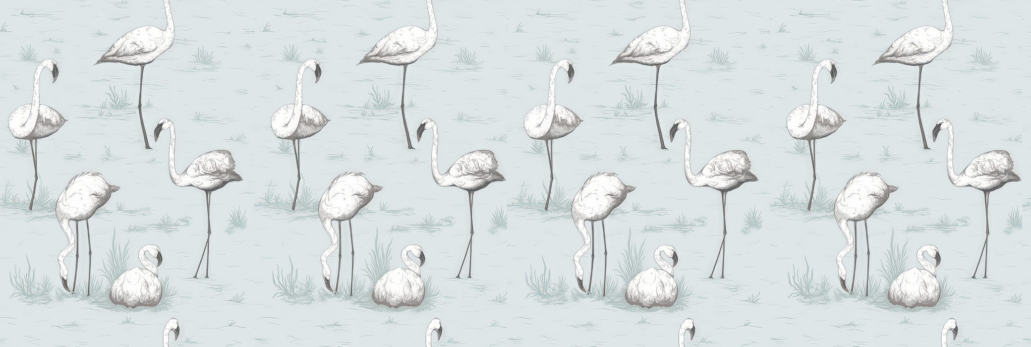 Peverly Solace Bird Wallpaper — Misty Blue