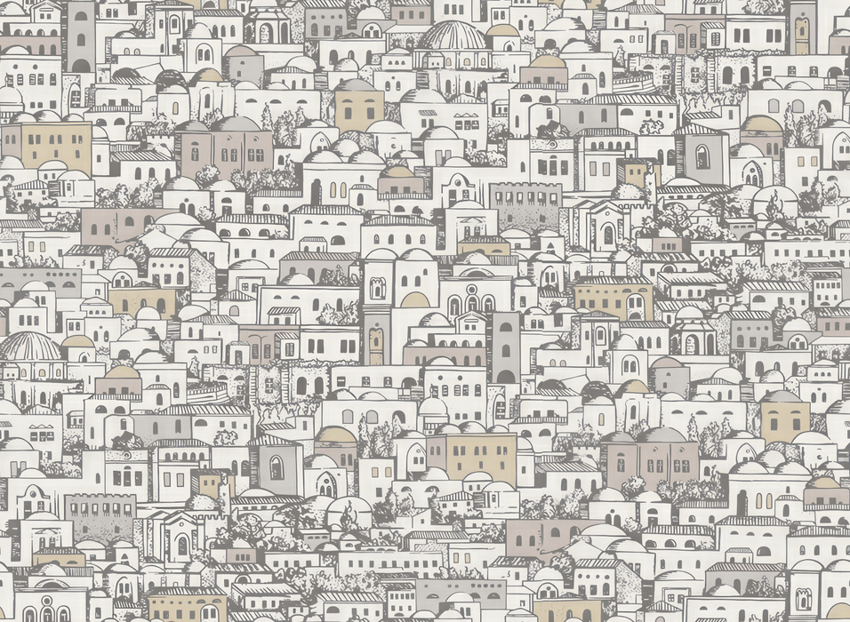 Peverly Chronicle Architectural Wallpaper — Silver