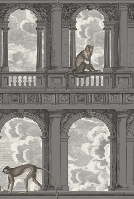 Peverly Prelude Architectural Wallpaper — Monochrome