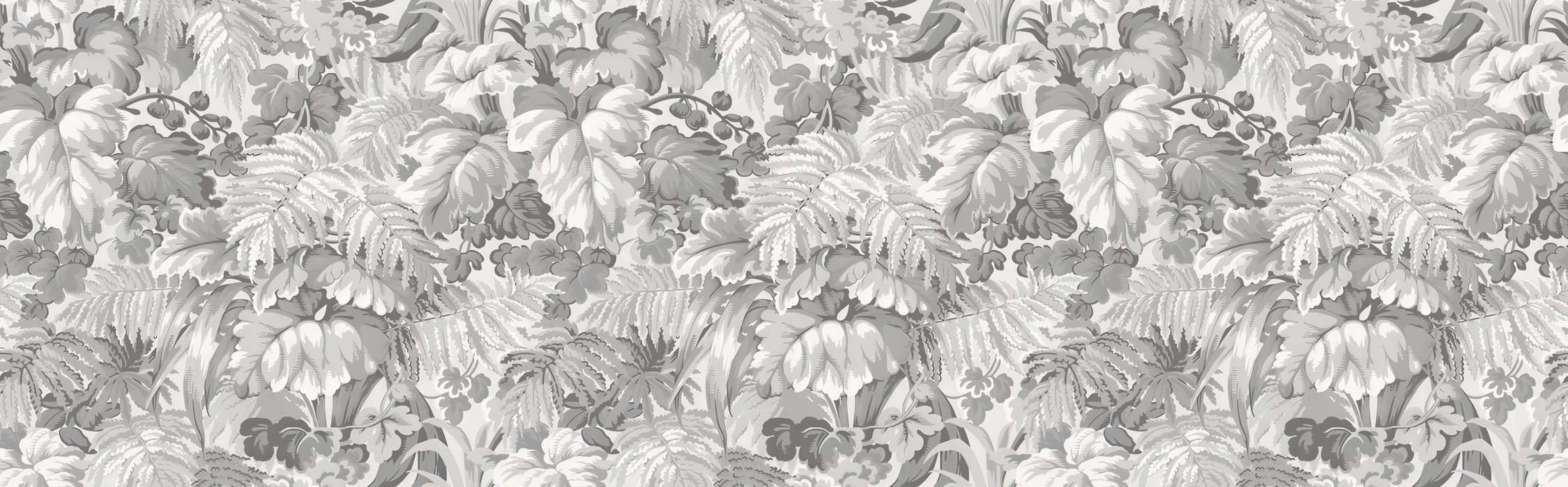 Peverly Enclave Tropical Wallpaper — Silver Gray