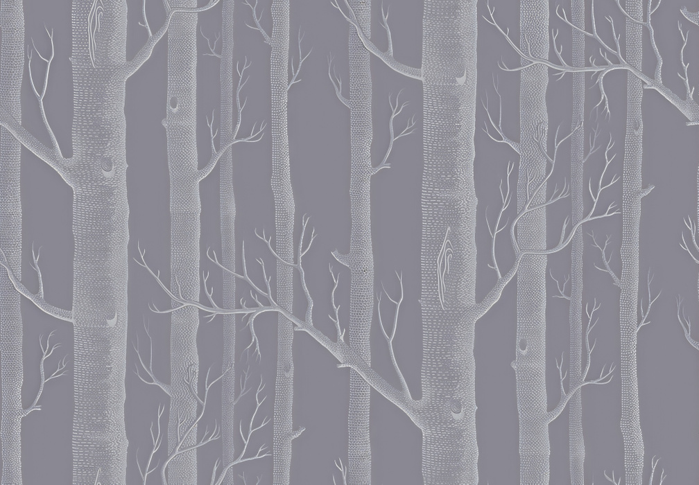 Peverly Verse Woodland Wallpaper — Charcoal
