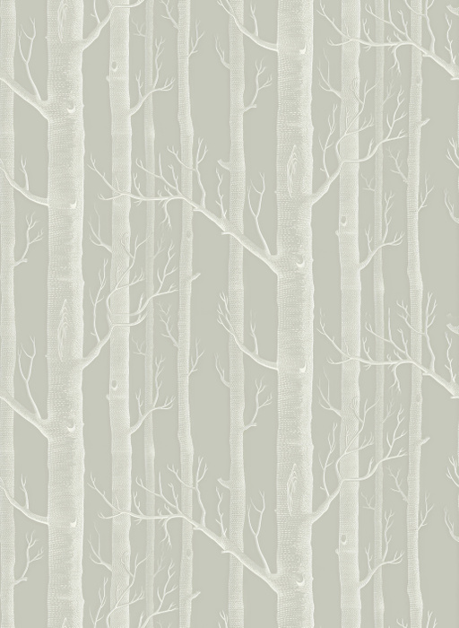 Peverly Verse Woodland Wallpaper — Soft Sage