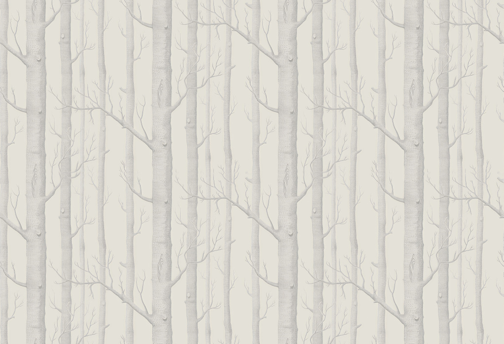 Peverly Verse Woodland Wallpaper — Warm Gray
