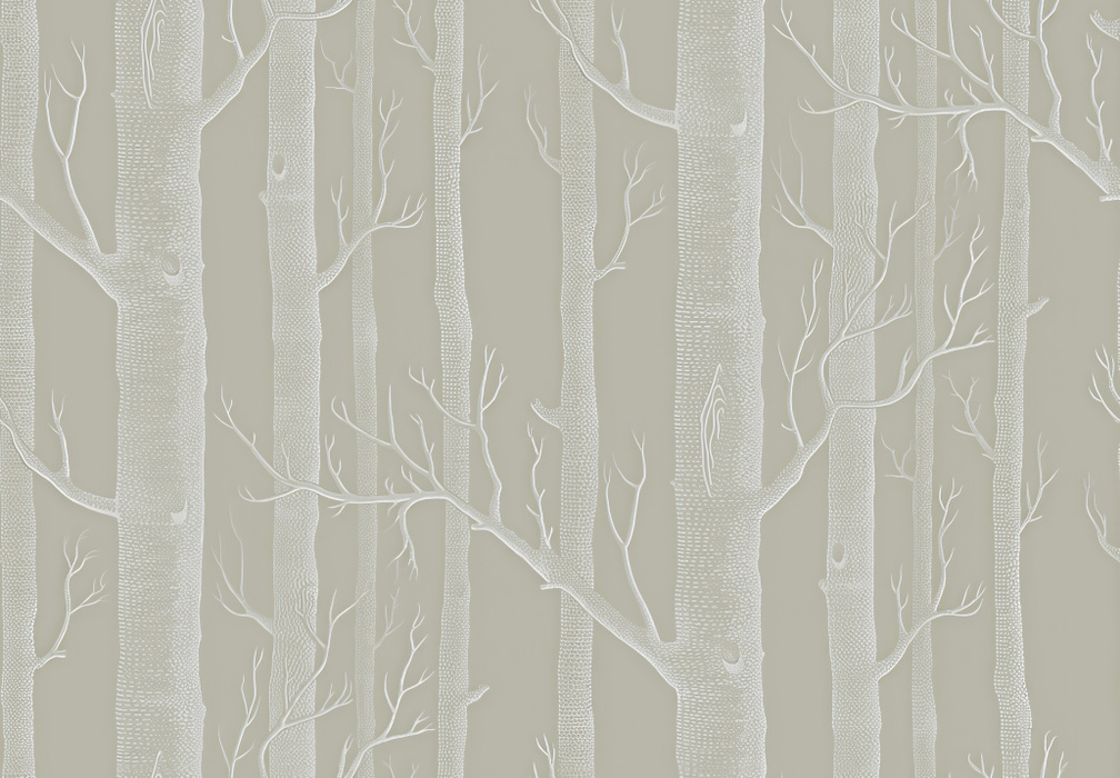 Peverly Verse Woodland Wallpaper — Pale Sage