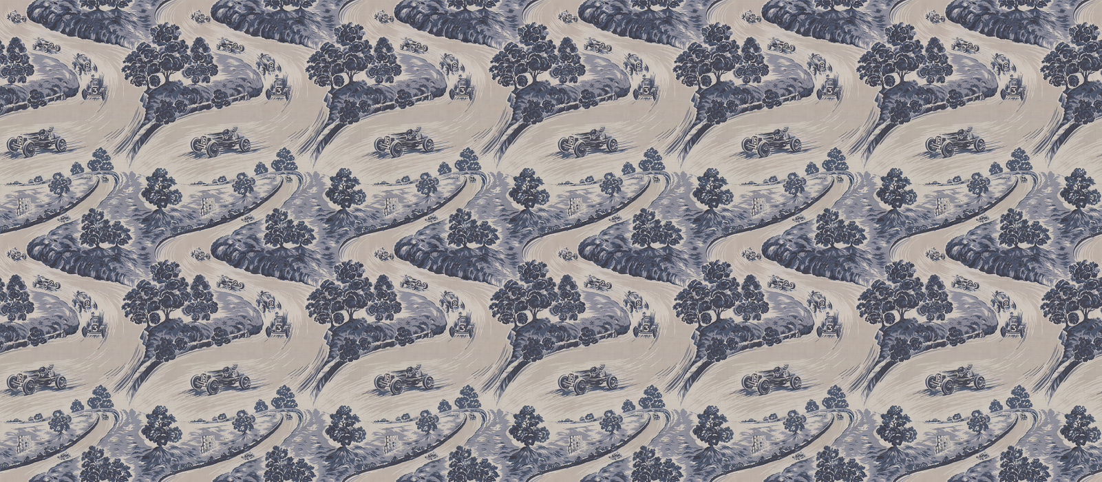 Quenora Cadence Woodland Wallpaper — Indigo