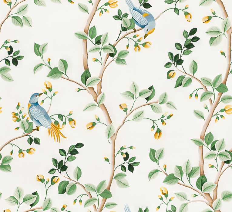 Quenora Story Bird Wallpaper — Soft White