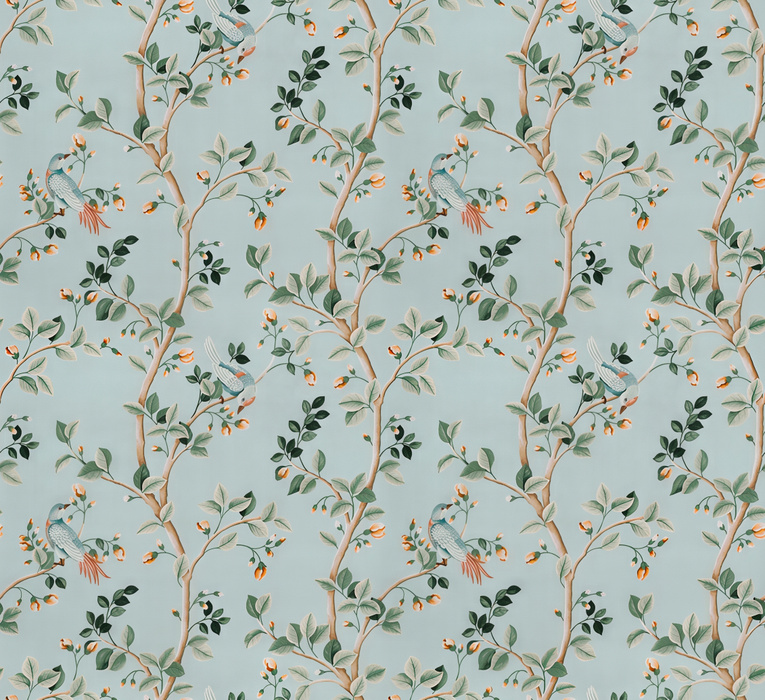Quenora Story Bird Wallpaper — Powder Blue