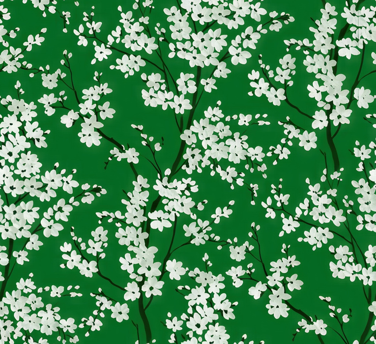 Quenora Vista Floral Wallpaper — Emerald