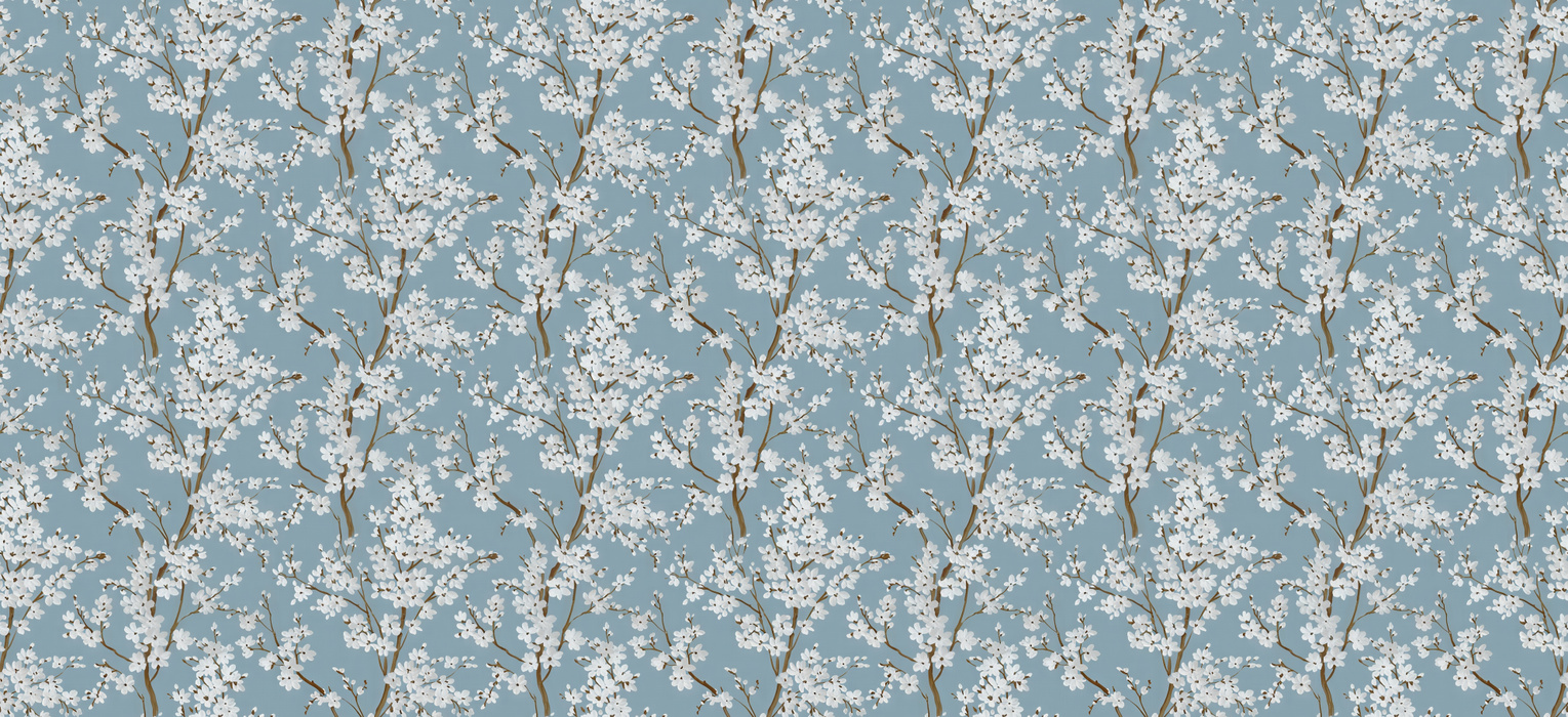 Quenora Vista Floral Wallpaper — Powder Blue