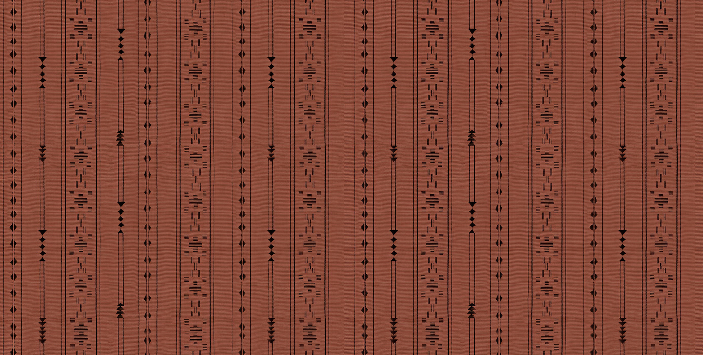 Quenora Chronicle Checks & Stripes Wallpaper — Terracotta