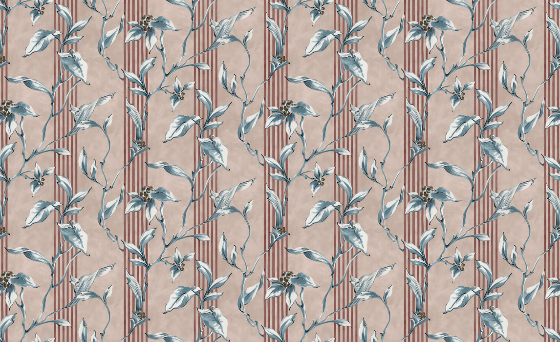 Quenora Gleam Botanical Wallpaper — Dusty Rose