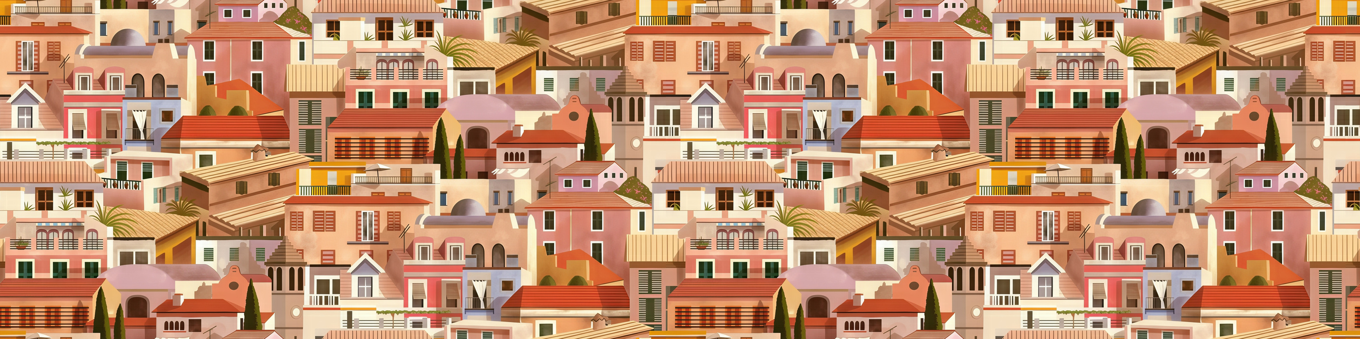 Quenora Prelude Mediterranean Wallpaper — Terracotta