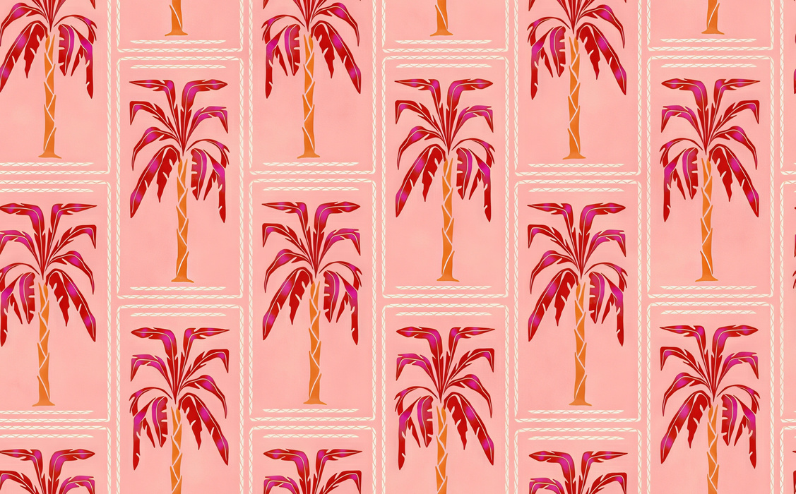Quenora Enclave Tropical Wallpaper — Rose