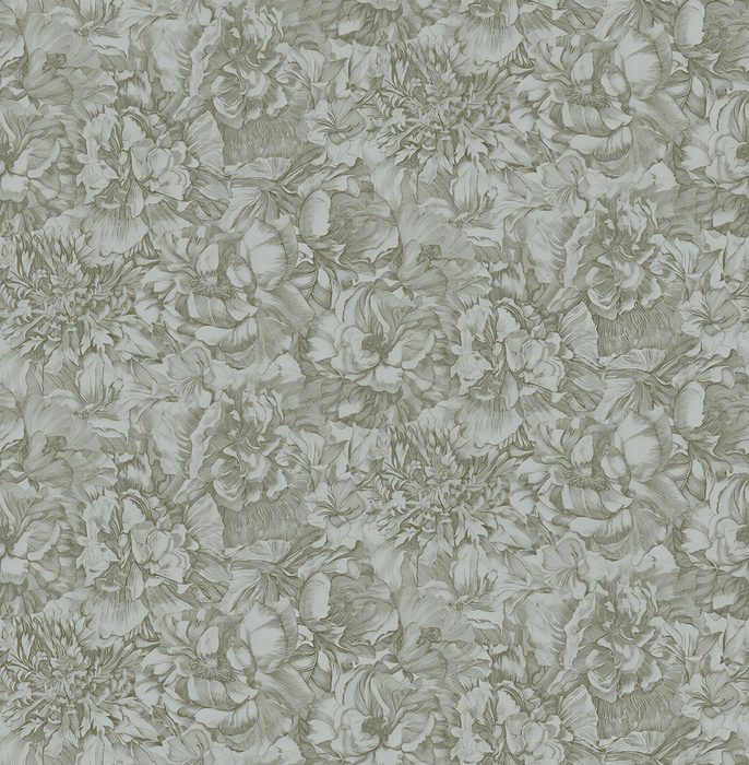 Quenora Drift Floral Wallpaper — Silver Gray