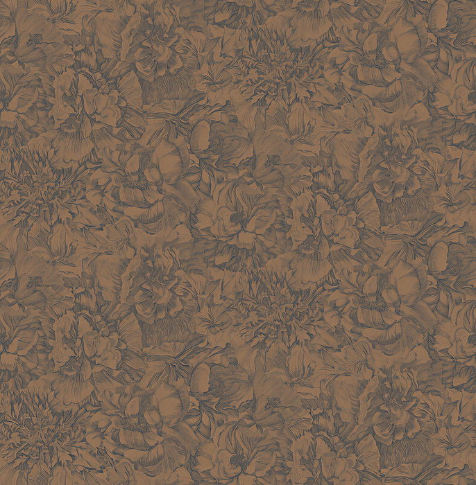 Quenora Drift Floral Wallpaper — Bronze
