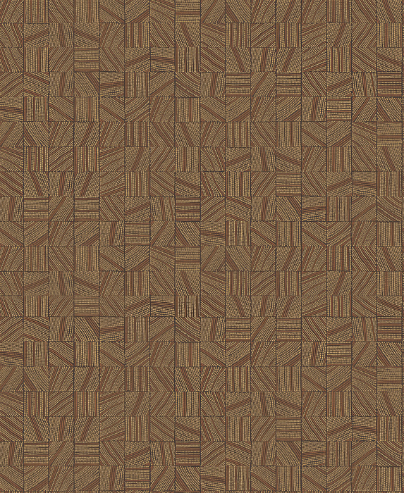 Roskell Story Geometric Wallpaper — Copper