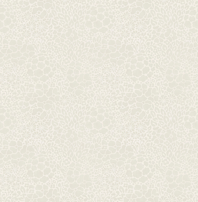 Roskell Haven Floral Wallpaper — Silver Gray