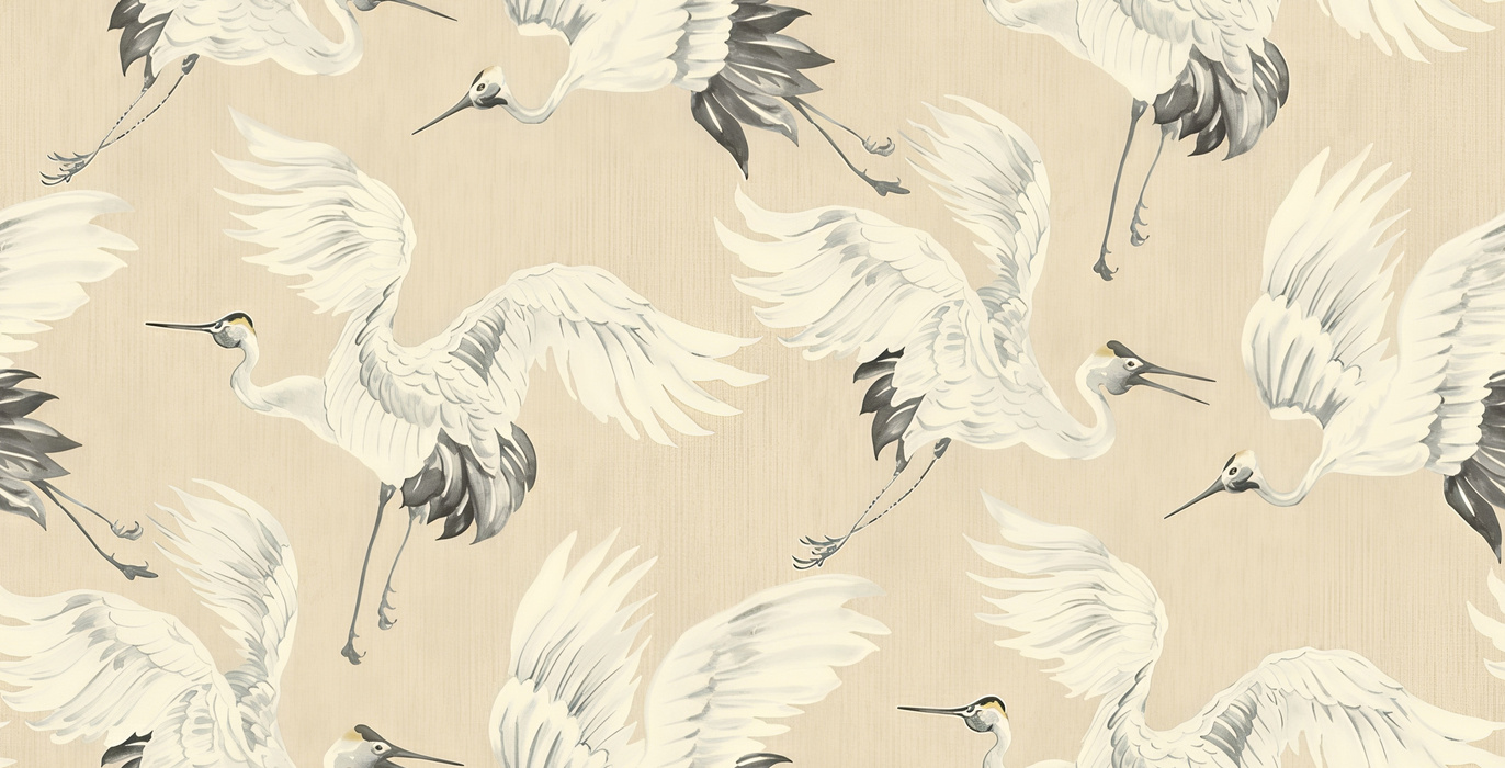 Roskell Vista Bird Wallpaper — Ivory