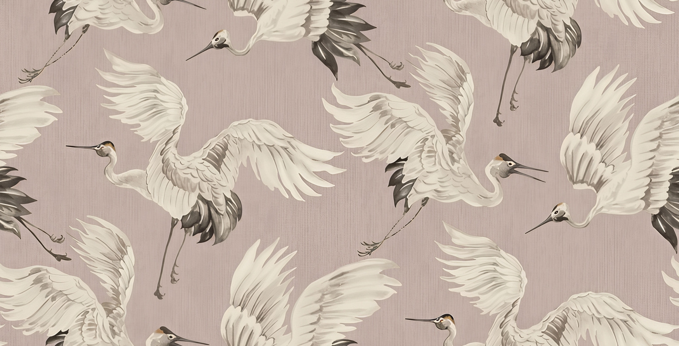 Roskell Vista Bird Wallpaper — Blush