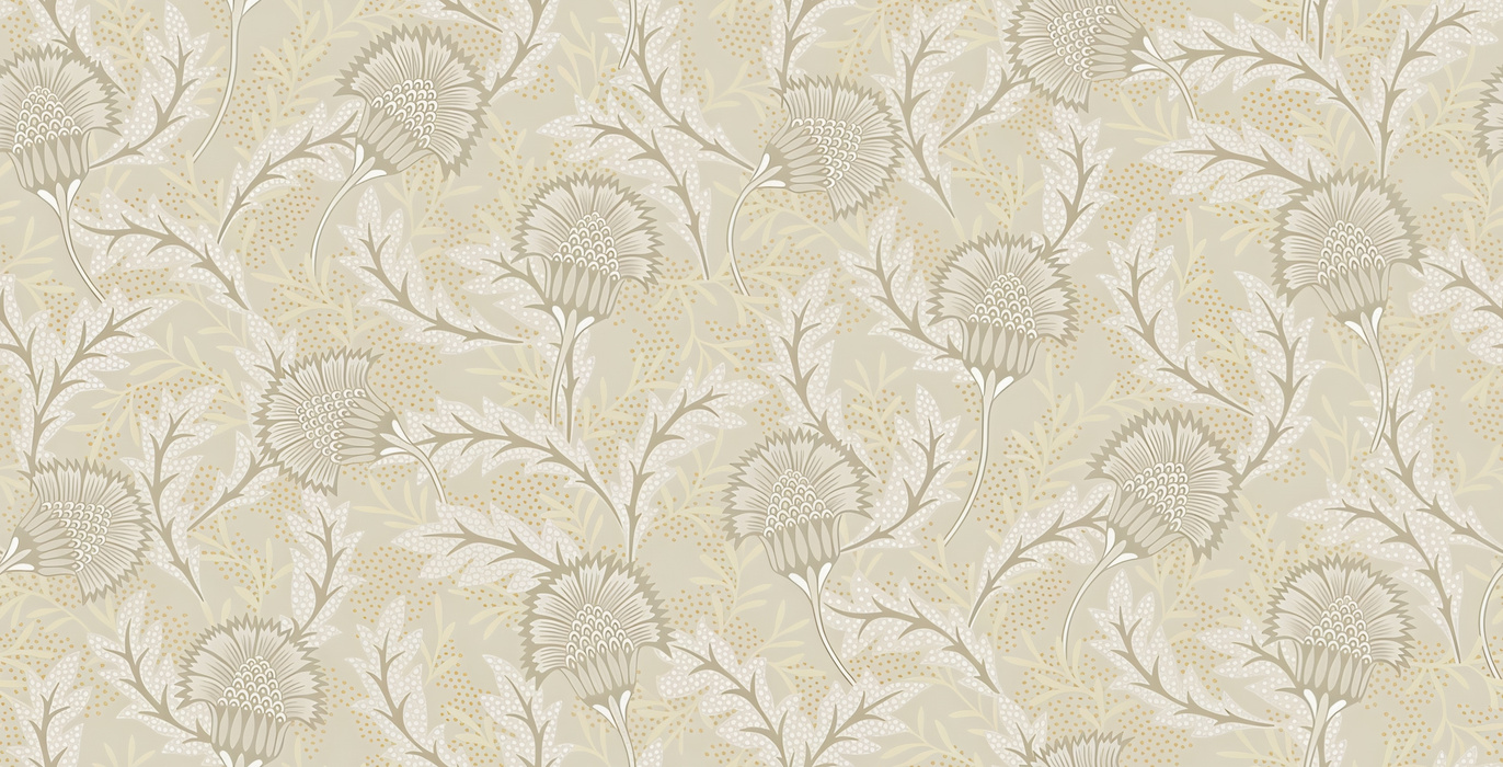 Roskell Keepsake Dark Floral Wallpaper — Silver Gray
