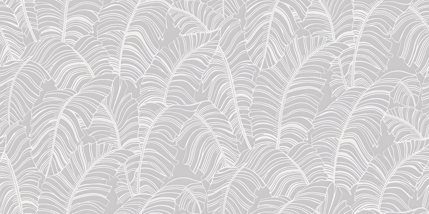 Roskell Folio Tropical Wallpaper — Silver Gray
