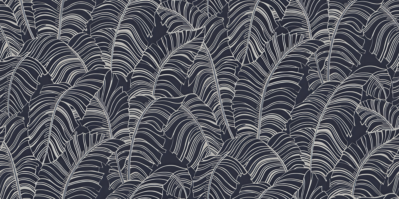 Roskell Folio Tropical Wallpaper — Midnight Blue