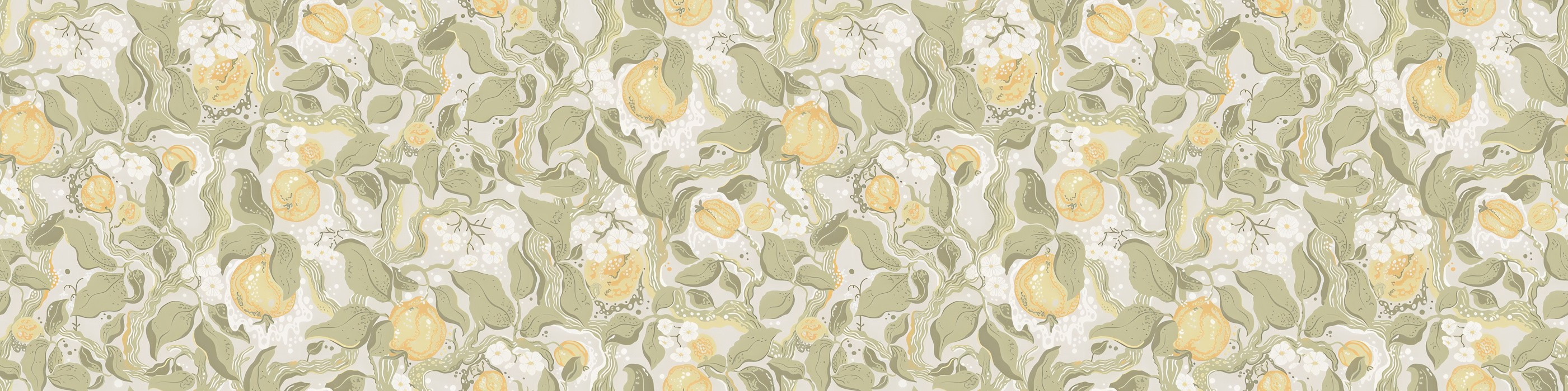 Roskell Gleam Floral Wallpaper — Champagne