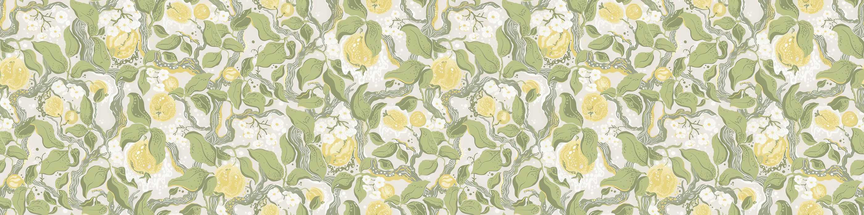 Roskell Gleam Floral Wallpaper — Ivory