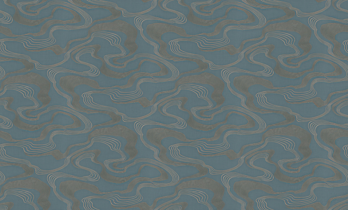Roskell Enclave Geometric Wallpaper — Deep Teal