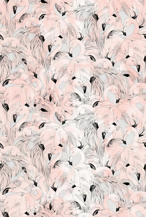 Solenne Vista Bird Wallpaper — Blush
