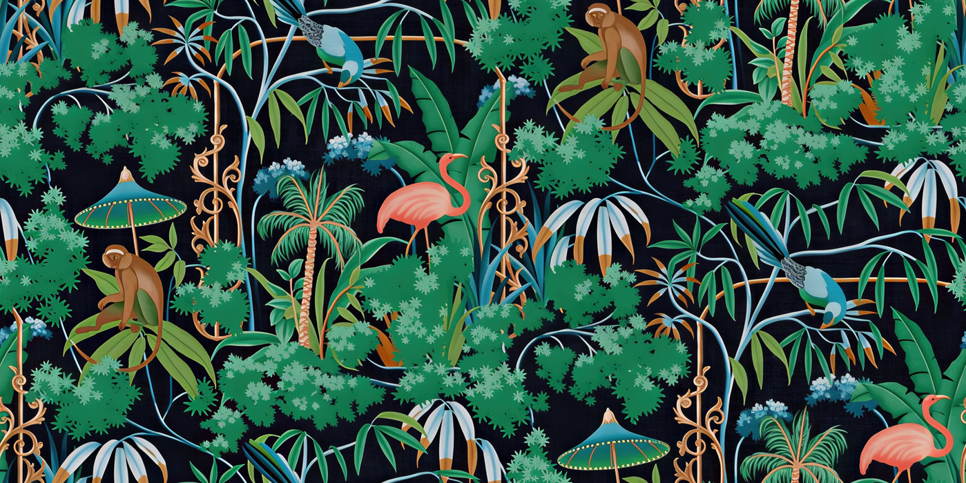 Solenne Atelier Tropical Wallpaper — Midnight Garden