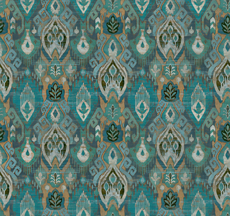 Solenne Solace Ornamental Wallpaper — Peacock