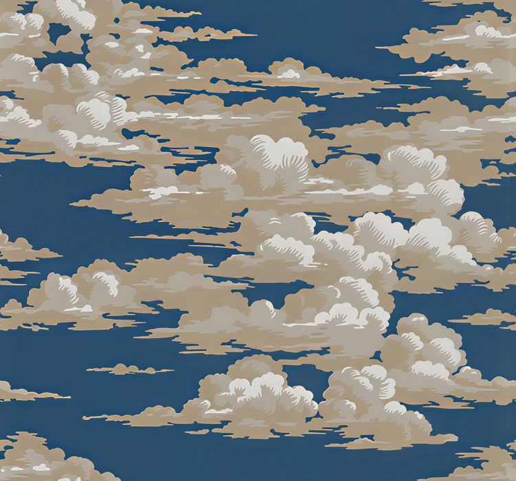 Thistlemere Rhapsody Celestial Wallpaper — Navy