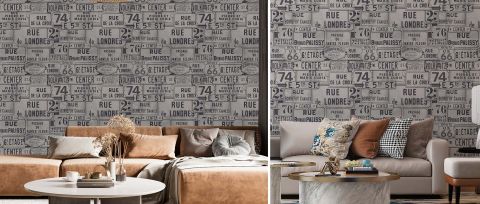 Avelune Drift Woodland Wallpaper — Pebble Gray — desktop artwork view 3