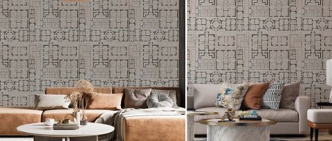 Avelune Gleam Architectural Wallpaper — desktop room preview 3